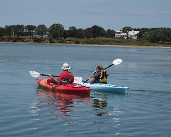 Martha's Vineyard, Massachusetts 9 Kayaking at Sengekontacket pond in Oak Bluffs.