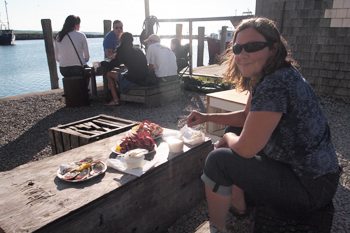 Seafood doesn't get any fresher than when you buy it at Larsens and take a seat by the Menemsha dock!