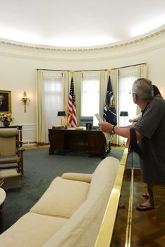 Lydon Johnson's office replica in Texas at his library.