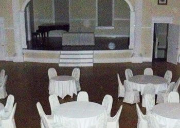Ghostly orbs in the concert hall of the Stanley Hotel