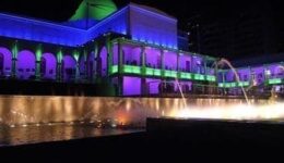 Paseo del Buen Pastor by night, Cordoba, Argentina.