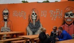 The famous orange of the Roskilde stage.