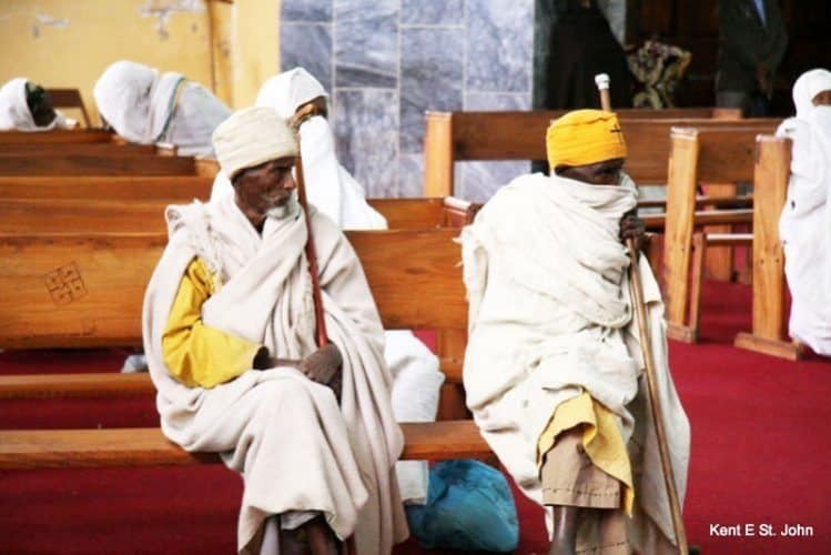 Church service in Axum