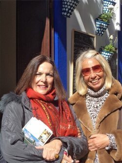 Southern Spain's AndalusÃa Region 7 Inka, right and a fellow traveler in Andalucia Spain.