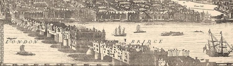 An early 1600s image of the London Bridge