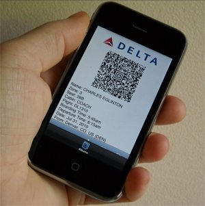 Your boarding pass on your cellphone: everybody will do it soon.