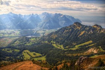  View of the Rhone valley in Switzerland