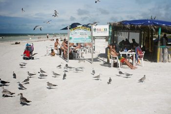 Beach bar at Isla Holbox, just the opposite of Cancun. John Henderson photos.
