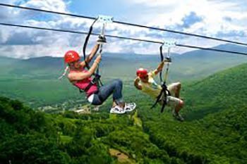 Zipling in the Catskills. This and scuba diving might not be covered in an annual insurance policy. 