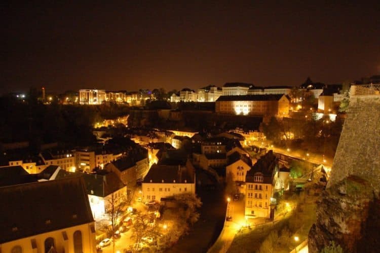 Luxembourg: 48 Hours of Fun 1 Luxembourg at night. photos by Ginger Kern.