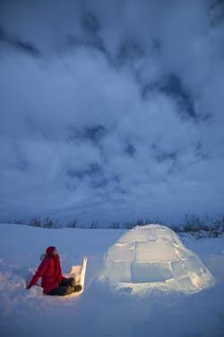 Clouds obscure the Northern Lights