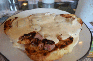 Biscuit, Sausage, and Gravy from Honey's Sit 'n Eat