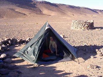 Camping in Morocco's vast Sahara. Chris Watson photo.