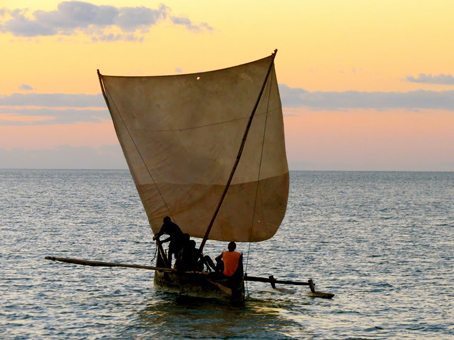 This is not the boat that was sailed on, it's a passing fisherman.