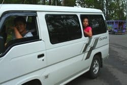 Hiring a driver is cheap in the islands, and the driver stays with you the whole journey...even in the hotel room.