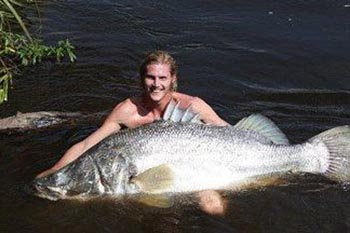 A giant perch in the Nile River in Uganda.