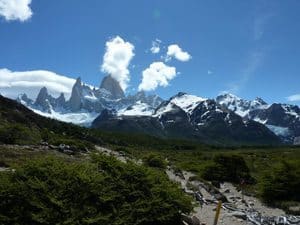 On the trail of our Mirador Fitz Roy Hike.