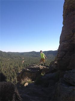 Hike up, then do some yoga in the beautiful New Mexico mountains.
