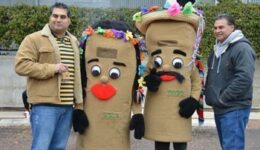 Tamale mascots in San Antonio. Sonja Stark photo.