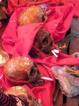 Borneo's Smoking Skulls and Sacrificial Swine 9 Cigarette smoking skulls.