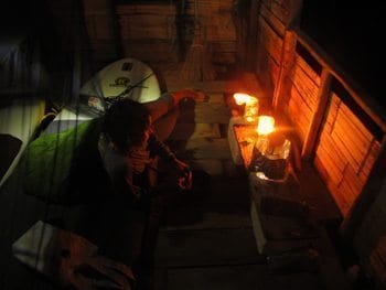 An old cabin provided a cozy shelter to escape the rough seas, Gluay Teun Bay, eastern shore Koh Tao.