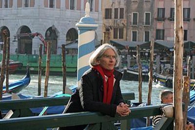 Donna Leon at the Grand Canal in Venice