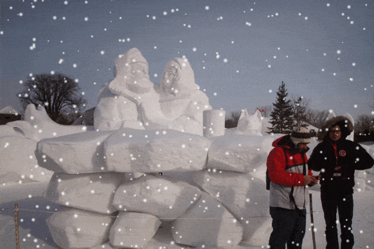 Snow sculptures at the Festival.