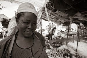 Mozambique: Traveling a Dangerous Road 9 A vegetable seller in Makuti town.