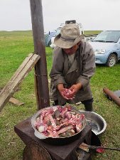 Cooking goat