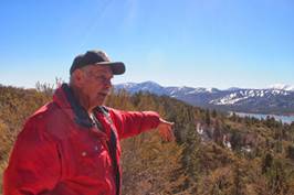 Doug Walton, a local historian who gives tours in a 10-wheeled military truck.