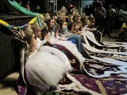 Mardi Gras queens at the Royal Gala in Lake Charles.
