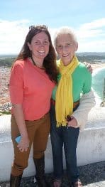 Edna and her guide Margaret on an Odyssey tour in Portugal.