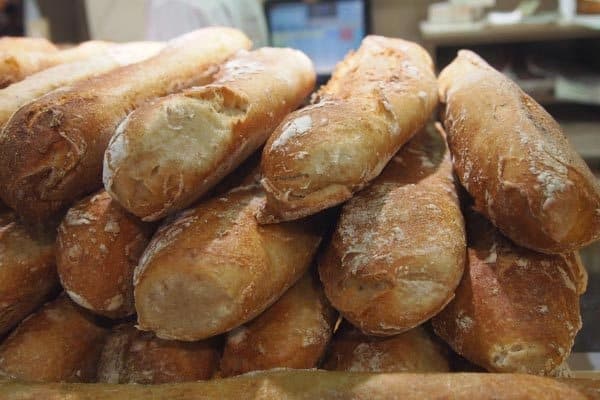 Beautiful bread in the Toulouse public market.