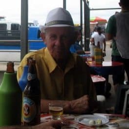 Rio's Carnaval and a Trip to Manaus 8 A man enjoys some quail eggs.