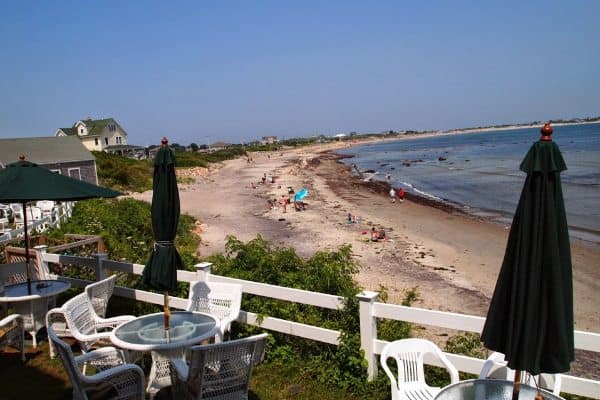 The beach from the Surf Hotel on Block Island.