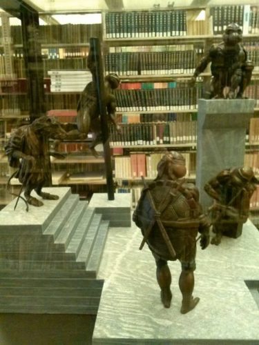 I snapped this Teenage Mutant Ninja Turtles sculpture at Du Bois library. It's worth mentioning TMNT creator Kevin Eastman once lived in Northampton, MA. Jamie Kimmel photo.