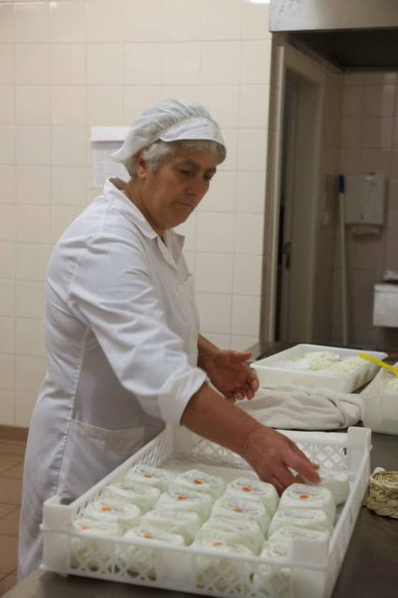 Cheesemaker at the Hotel Casa da Insua in Vizeu, Portugal.