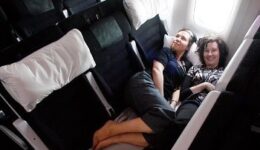 The Economy Skycouch in use.