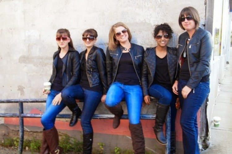 Newport Vermont: At the Very Top 14 Girls in downtown Newport Vermont, they all got the same memo about leather and jeans!