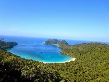 A well-earned view of MacLeod Island in the Myeik Archipelago after an arduous hike.