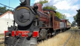 An old American steam locomotive.