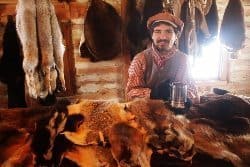 A fur trader at Fort Gibraltar at the Festival du Voyageurs.