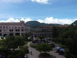 The city square in Quetzaltenango.