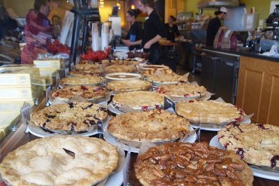 Homemade pies at the Grand Traverse Pie company.