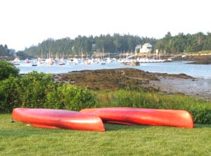 The rental on Southport Island was a perfect place for sea kayaking.
