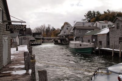 Leland fishway, behind the fish market.