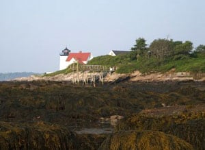 Henndrick's Head lighthouse on southport island Maine.