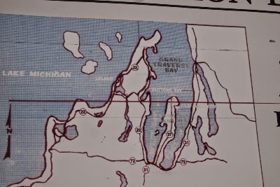 Traverse City has two peninsulas that stick out into Lake Michigan.