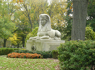 This statue by Martin Milmore was commissioned by Dr. Jacob Bigelow and dedicated to those who lost their lives in the Civil War. Photos by Stephen Hartshorne.