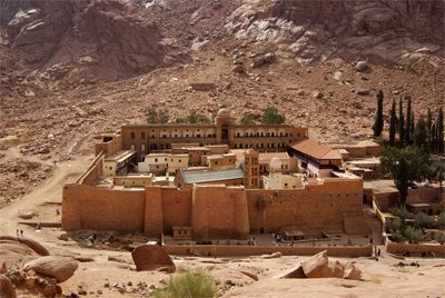The ancient St Catherine's Monastery in the Sinai.
